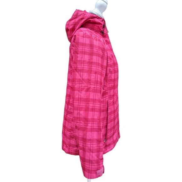 LIKE NEW Columbia Whirlibird Interchange Jacket Deep Blush Plaid Size M - Picture 6 of 14